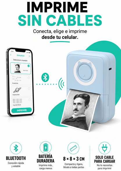 Mini impresora sin tinta: apuntes al instante
