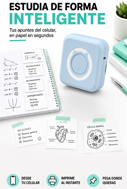 Mini impresora sin tinta: apuntes al instante